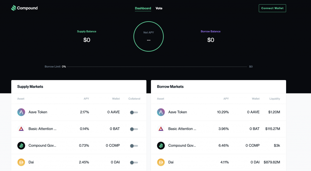 Faire du lending sur Compound